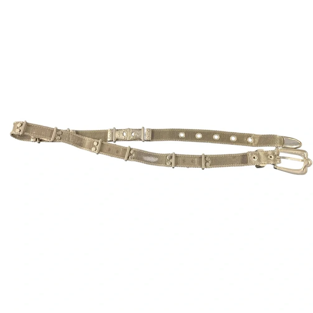 VINTAGE Silver Mesh Ornate Belt CC-145A‎ – 35